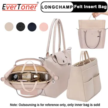 EverToner Felt Cloth Bag For LONGCHAMP Bag liner Multi-functional Travel  Insert Bag Makeup Organizer Dumpling Shape lined Bag