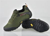 2021ใหม่ Merrell รองเท้าผู้ชายตั้งแคมป์รองเท้าเดินป่ากลางแจ้งกองทัพสีเขียวตาข่ายบนรองเท้า Mountaineer ปีนเขารองเท้าผ้าใบ EUR 39-46