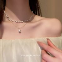 Vivienne Westwood NGBB Double-layer stacked pearl necklace for women high-end design niche temperament necklace 2023 new clavicle chain accessories