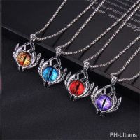 【hot】▲¤☈  Wus 2022 Punk Demon Alloy Pendant Chain Necklace Evil Eyes Male Hip Hop Jewelry