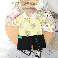 New Kids Clothes Suit Summer Children Boy Girl Cartoon BearT Shirt Shorts 2Pcssets Baby Toddler Clothing Infant 1 2 3 4 5 Years