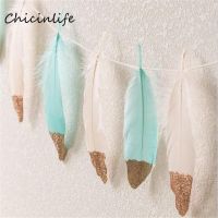 Chicinlife White Pink Glitter Feather Garland Banner Wedding Birthday Home Hanging Decoration Colanders Food Strainers