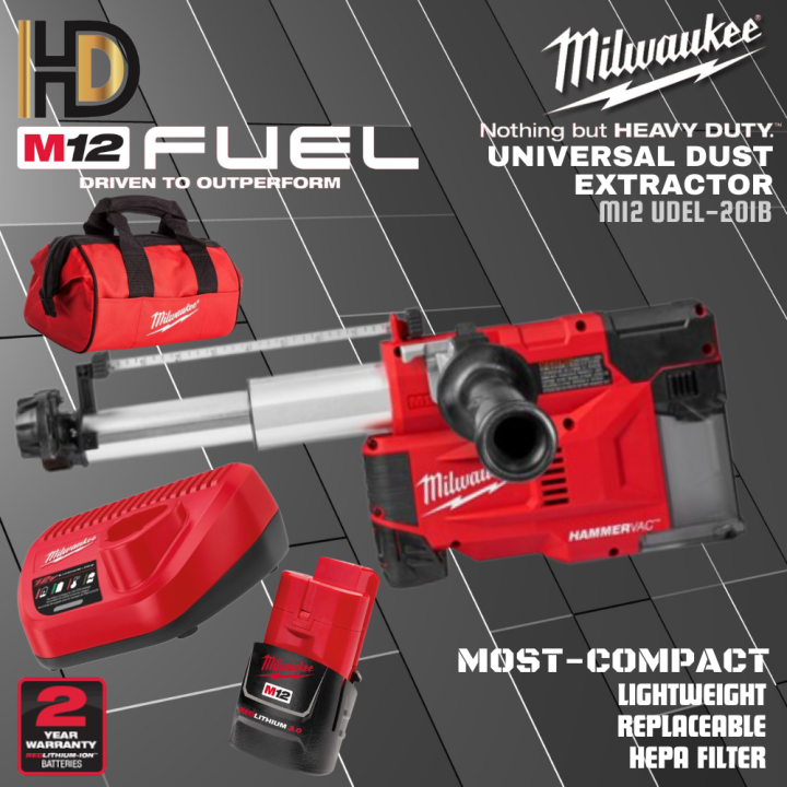 Milwaukee M12 UDEL HAMMERVAC™ Universal Dust Extractor / Most Compact