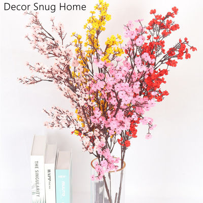 【Free Shipping】ดอกไม้ประดิษฐ์ดอกไม้กิ่งไม้ปลอมเดี่ยวในร่มห้องนั่งเล่นตกแต่งบ้านดิสเพลย์ดอกไม้ประดับดอกไม้ประดิษฐ์ S