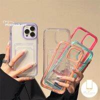 MissConnie กันกระแทก3-In-1ผู้ถือบัตร Case เข้ากันได้สำหรับ iPhone 11 7Plus 8 Plus XR 14 13 12 11 Pro Max 6 6วินาที7 8บวก X XS MAX SE 2020สล็อตบัตรเครดิตล้าง Macaron เคสนุ่มสีลูกกวาด