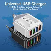 4USB แบบหลายพอร์ต Qc3.0 Perjalanan Caj Cepat 3.1A Pengecas Rama-Rama Perjalanan Efon Bimbit Mengecas Kepala EUUSUK