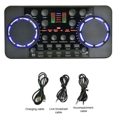 V300 Pro Live Streaming Sound Card 10 Sound Effects 4.0 Audio Interface Mixer for DJ Music Studio Recording Karaoke