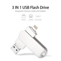 Movimentação Do Flash De Otg Usb 3.0 Da PANA Do Relâmpago De Jaster Iphone Para O Ipad แอนดรอยด์32Gb 64Gb 128Gb 256Gb Pendrive 3 Em 1 Vara Da Memória