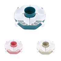 Multifunctional Rotatable Hot Pot Assortment Home Kitchen Drain Basket Wash Basin Vegetable Assortment