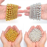 Wholesale3 4 6 8 10mm Gold Silver Tone Metal Beads Smooth Ball Spacer Beads For Jewelry Making DIY Bracelet Necklace Accessories