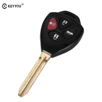 Keyyou อะไหล่ซองใส่กุญแจรถรีโมท4ปุ่มสำหรับ Toyota คัมรี่เอวาลอน Corolla Rav4 Yaris 2008 2009 2010 2011