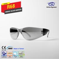 แว่นตานิรภัย แบรนด์ Action Eyewear รุ่น R68 (กันฝ้า 100%) เลนส์ดำปรอท - ฟรีซองใส่แว่น