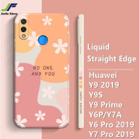 JieFie ดอกไม้โทรศัพท์สำหรับ Huawei Y9 2019 / Y9S / Y9 Prime / Y6P / Y6 Pro 2019 / Y7 Pro 2019 / Y7A แฟชั่นที่มีสีสันจับคู่นุ่ม TPU ตรงขอบ