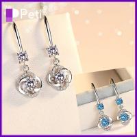 PETI JEWELLERY 2Pairs ประดับด้วยเพชร ต่างหูแม่เหล็กบำบัดน้ำเหลือง ชุดกระโปรงยาว โลหะผสมอัลลอยด์ ต่างหูเจอร์เมเนียมแม่เหล็กบำบัด สร้างสรรค์และสร้างสรรค์ ที่เจาะรู ต่างหูระบายน้ำเหลือง วันเกิดของสตรี