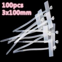 Nylon Tie Tags Self-Locking Network Cable Zip Trim Wrap Loop Wire Straps Label 100Pcs/lot