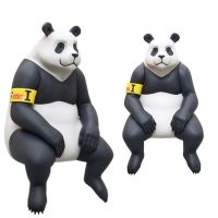 oakcke Genuine Original Anime Jujutsu Kaisen Figure Panda 13CM PVC Sitting Posture Pressed Foam Noodles Model Kid Dolls Toy