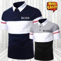 ฤดูร้อนผู้ชายเสื้อผู้ชายเสื้อโปโลผ้าฝ้าย Boss เยาวชนแขนสั้นเสื้อยืดผู้ชายปกเวอร์ชั่นเกาหลีของการจับคู่สีฐานเสื้อยืดน้ำชายเสื้อผ้า