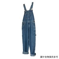 ((Overalls) ชุดเอี๊ยมกางเกงยีน ทรงหลวม ขนาดใหญ่ แฟชั่นฤดูใบไม้ผลิ และฤดูใบไม้ร่วง สําหรับผู้ชาย 2021