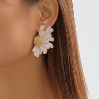 Vintage alloy flower earrings female new earrings temperament grain flower earrings