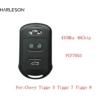 JHTJHNDTGFJHND 3ปุ่มรถ Keyless สมาร์ทกุญแจรีโมท434เมกะเฮิร์ตซ์ ID46ชิปสำหรับเฌอรี่ Tiggo 5 Tiggo 7 Tiggo 8 Arrizo 5 6 7อัจฉริยะกุญแจรีโมท