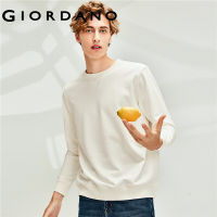 Giordano เสื้อสเวตเตอร์ คอกลม เข้ารูป สีเดียว Free Shipping 01029791