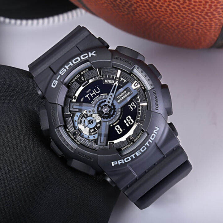 ต้นฉบับ-g-shock-ga110-ผู้ชายกีฬานาฬิกาคู่แสดงเวลา-200-เมตรกันน้ำกันกระแทกเวลาโลก-led-แสงอัตโนมัติรับประกัน-4-ปี-ga-110-1b-ใหม่แท้