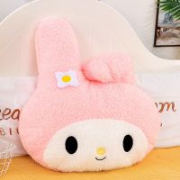 Sanrio Kawaii Kuromi Mymelody ตุ๊กตาของเล่นยัดไส้หมอนตุ๊กตาเบาะนุ่มการ์ตูนน่ารักตกแต่งห้องของขวัญอะนิเมะตุ๊กตายัดฟองน้ำผิวนุ่ม