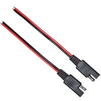 2PCS SAE Output Cable 18AWG 15CM 2 Pcs SAE Power Connector Extension Cables 2 Pin SAE Quick Connector Disconnect Single Plug