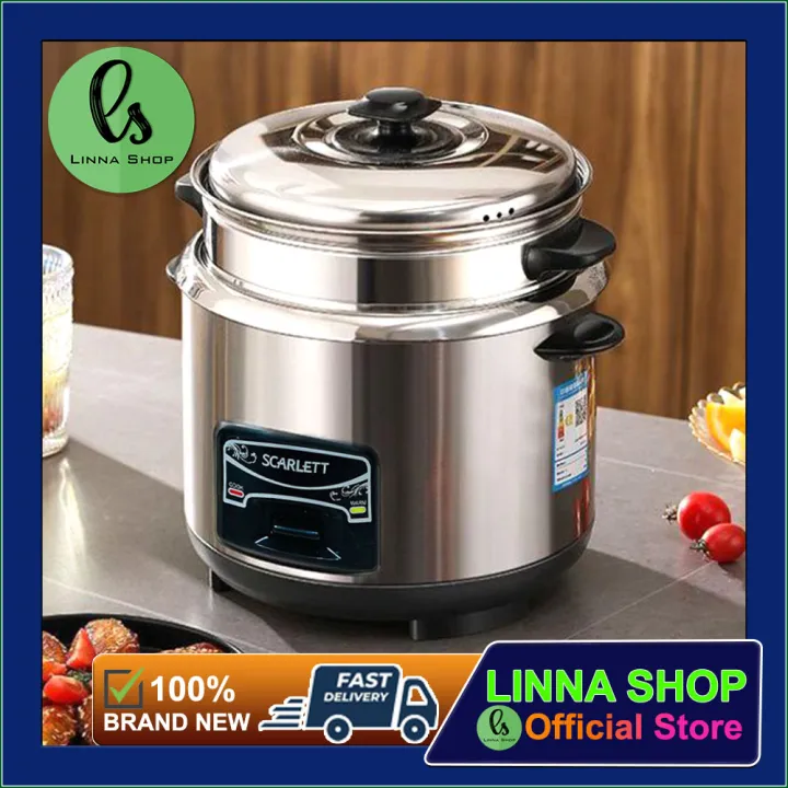 Linna Shop 1/ Stainless Steel Automatic Electric Rice Cooker With  Steamer Heat Preservation Type | Lazada PH