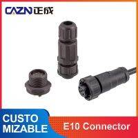 CAZN E10 Threaded Waterproof Plug 10A 5/8 American Standard Connector 2 3 4 5 6 8 10 12 Core Socket