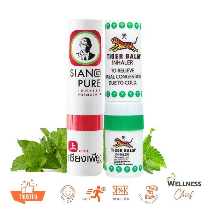 Nasal Inhaler/Aromatherapy Inhaler Tiger Balm/Siang Pure Refreshing and Cooling Menthol Herb