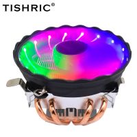 TISHRIC X99 X79เครื่ิองทำความเย็นตัวโปรเซสเซอร์ CPU RGB สำหรับ LGA 2011 V3 1700 1151 1155 AM4พัดลมระบายความร้อน CPU AM3 4ท่อความร้อน PWM 4Pin หม้อน้ำพีซี