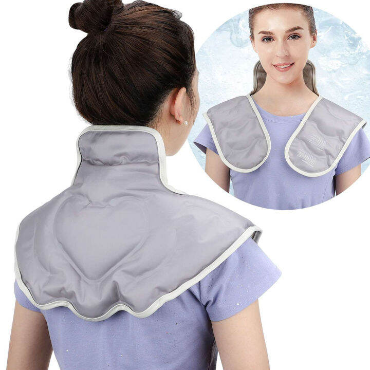 Gel Ice Pack & Microwavable Heating Pad for Neck Shoulder Upper Back