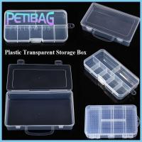 PETIBAG สี่เหลี่ยมสี่เหลี่ยม กล่องเก็บของสำหรับเก็บ โปร่งใสโปร่งใส ทนทานต่อการใช้งาน เคสสินค้าขนาดเล็ก แบบพกพาได้ พลาสติกทำจากพลาสติก ที่จัดเก็บของกระจุกกระจิก ที่ยึดเครื่องมือไฟฟ้า