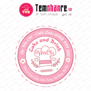 Combo 500c Tem giấy, sticker, decal cán bóng, bế theo yêu cầu A3