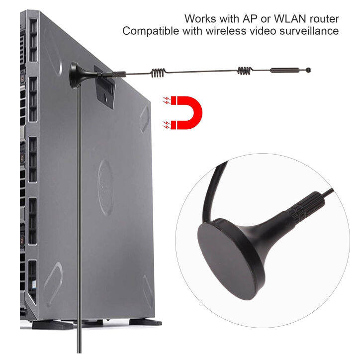 เสาอากาศ2-4ghz-เสาอากาศดิจิตอลสีดำสำหรับเราเตอร์-wlan-สำหรับ-ap