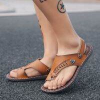 Mens PU Leather Shoes SlipOn Sandle FlipFlops Shoes sandal slipper(comfort pad)