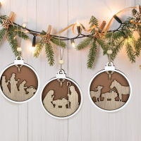 Holiday Party Decorations Christmas Carving Crafts Wooden Christmas Ornaments Festive Home Decor Christmas Party Supplies