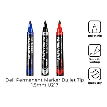 12Pcs Permanent Markers Assorted Colors Permanent Marker Set Bullet Tip  Markers Thick Markers for Doodling Coloring Marking[red] Permanent Markers