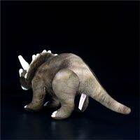 2023ใหม่ Triceratops อนิเมะเรื่องความคมชัดสูงจูราสสิกพลูชี่ตุ๊กตาไดโนเสาร์ของเล่นนุ่มสัตว์เหมือนจริงตุ๊กตายัดไส้ตุ๊กตาน่ารักของเล่นเด็ก