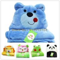 【DT】hot！ 100x70cm Hood Kids Baby Bathrobe Cartoon Blanket Hooded Toddler