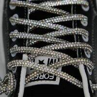 Luxury Designer Shoelaces for Sneaker DIY Shiny Rhinestone Sneaker Laces Shoes Decoration Vintage Diamond Shoelace for Flat Shoe