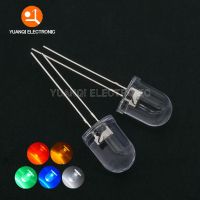 10pcs F10 10mm LED 5 Colors Red Blue Yellow Green White Transparent 20mA 0.75W Ultra Bright Round LED Light Emitting Diode Lamp Electrical Circuitry P