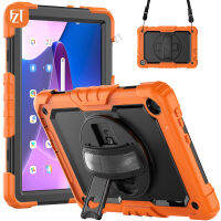 【พร้อมฟิล์มหน้าจอ】 Casing Tablet Fzt สำหรับ Lenovo แท็บ M10 (รุ่น3rd) 10.1 "2022/TB-328FU TB-328XU ปลอกซิลิโคน TPU และ PC นิ่มมีขาตั้ง + Tali Bahu + สายรัดข้อมือ