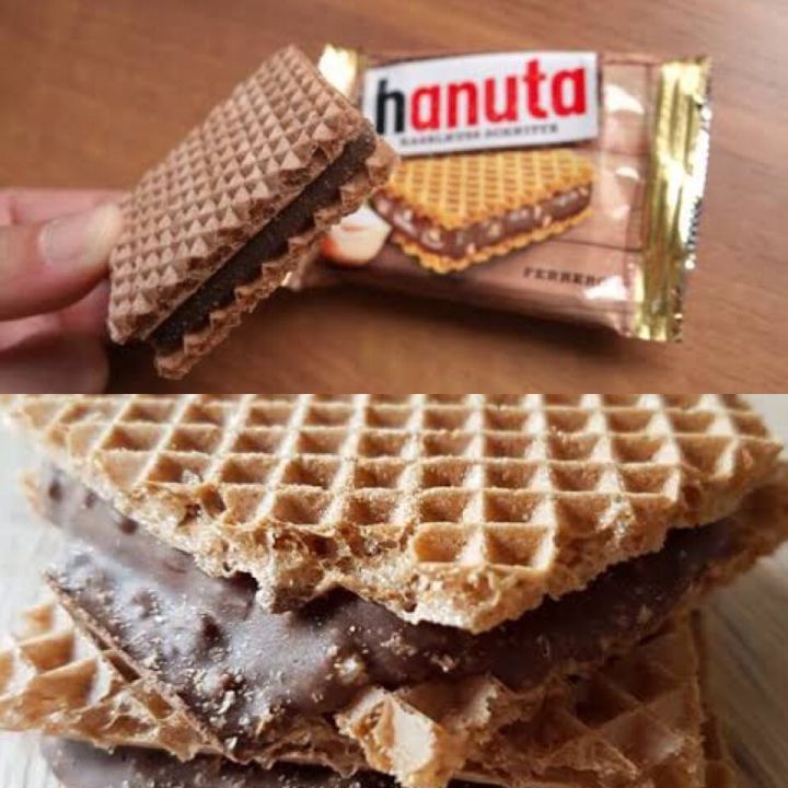 hanuta-ferrero-เวเฟอร์กรอบสอดไส้ช็อคโกแลต-แบบกล่อง