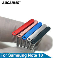 Aocarmo ซิมเดียว Dual SIM โลหะพลาสติกนาโนซิมการ์ดถาด MicroSD สล็อต H Older สำหรับ Samsung Galaxy Note 10 5กรัมส่วนทดแทน