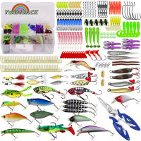 Twister.CK 301PCS Fishing Lures Tackle Box Bass Fishing Baits Including Kit For Lures Hooks Line Cutter Jig Head For Bass Trout Salmon