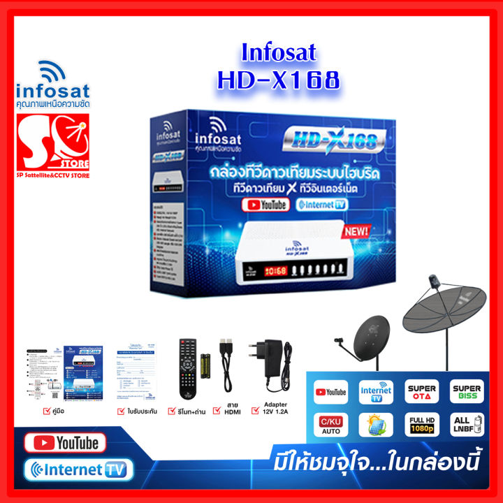 กล่องจานดาวเทียม-infosat-hd-x168-ใหม่ล่าสุด-ใช้ได้ทั้งระบบ-c-band-ku-band-จานทึบ-จานตะแกรง