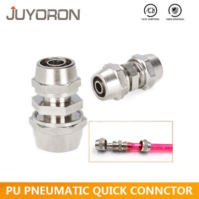 PU PG in Fittings Pneumatic 4MM 6 8 10 12 14 16MM Straight Type Push For Air Pipe Qucik Connector Pipe Fittings Accessories