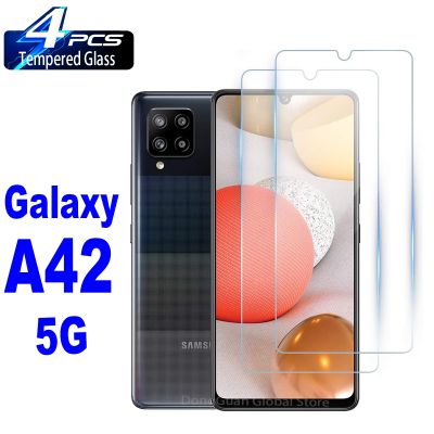 4Pcs Protective Glass For Samsung Galaxy A42 S20FE A53 A52 A52S A14 A73 5G Tempered Glass On For Galaxy A32 S21FE A23 A22 A72 5G
